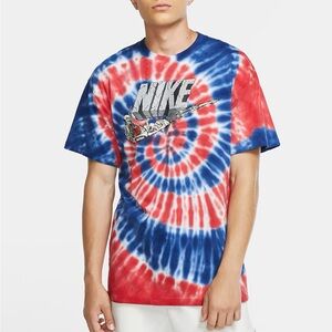 Nike Exploration Series Tie-Dye Skeleton Swoosh Graphic T-Shirt Med Streetwear